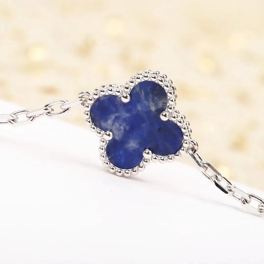 Van Cleef & Arpels Four Leaf Clover Pietersite Bracelet
