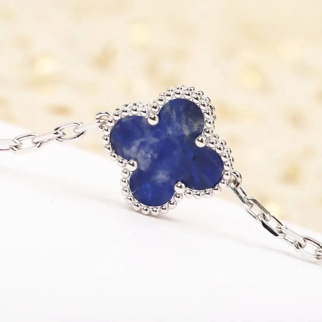 Van Cleef & Arpels Four Leaf Clover Pietersite Bracelet