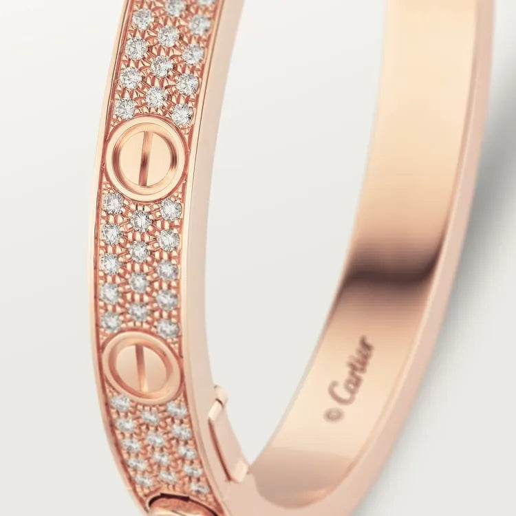 LOVE BRACELET, DIAMOND-PAVED