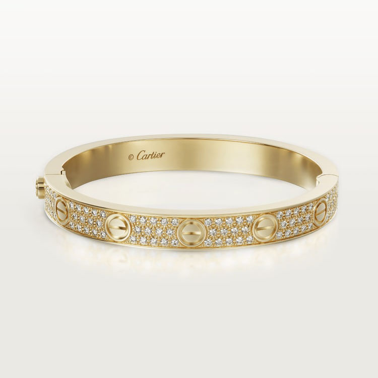 LOVE BRACELET, DIAMOND-PAVED