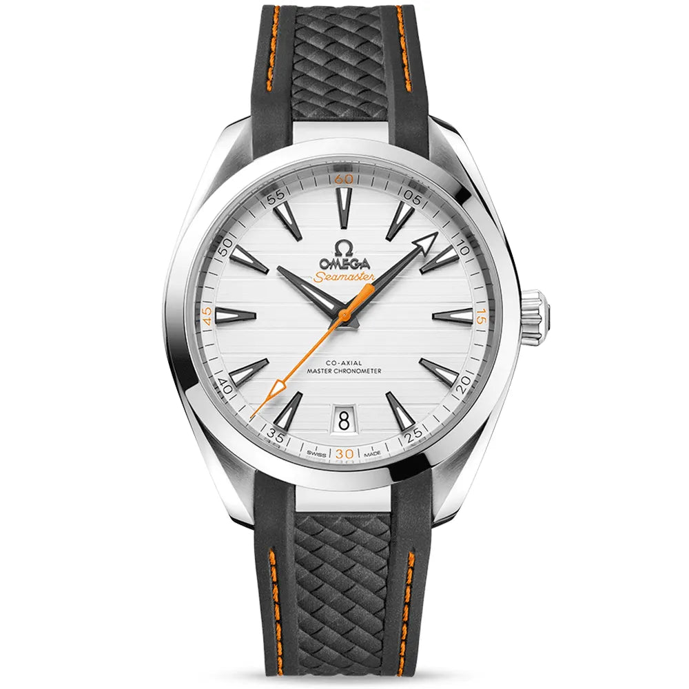Seamaster Aqua Terra 41mm Silver/Black Dial Men's Rubber Strap Watch
