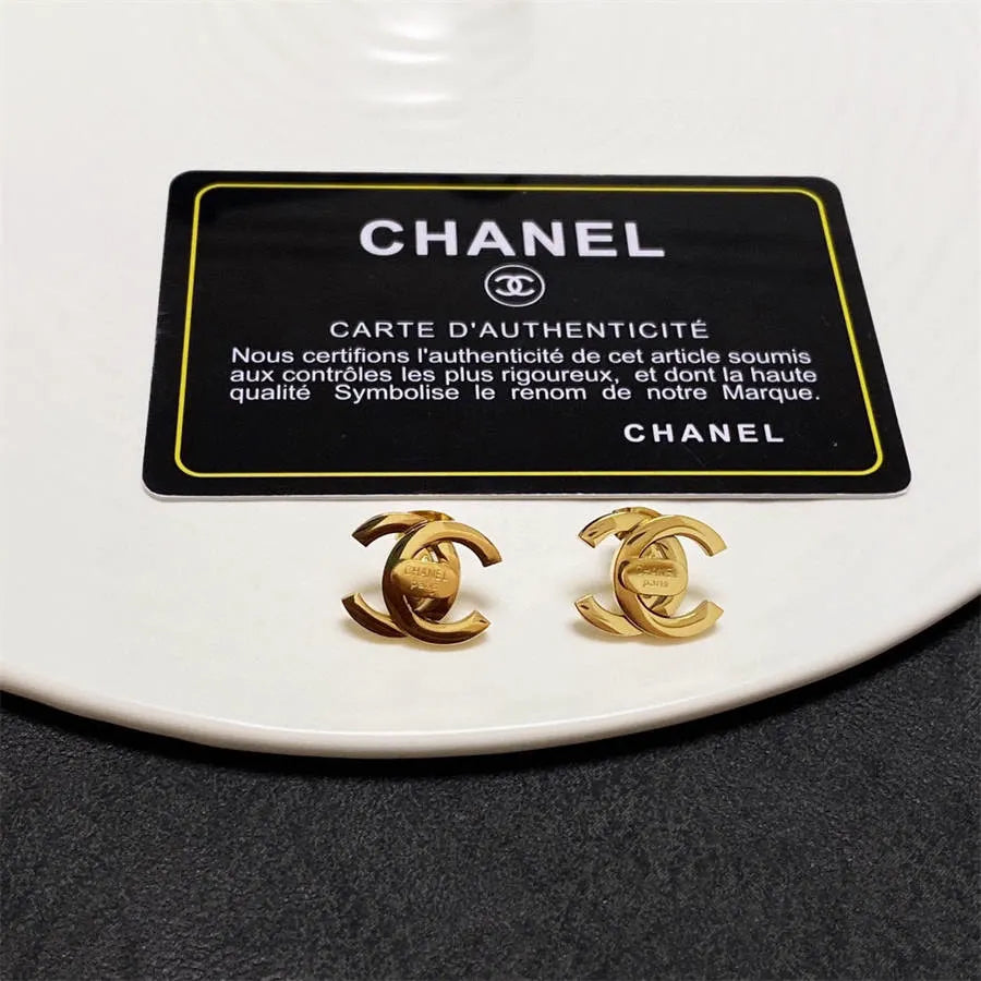 Chanel mid-vintage glossy earrings