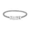 CHANCE LARGE 8 FIGURE BUCKLE NO DIAMOND BRACELET SILVER