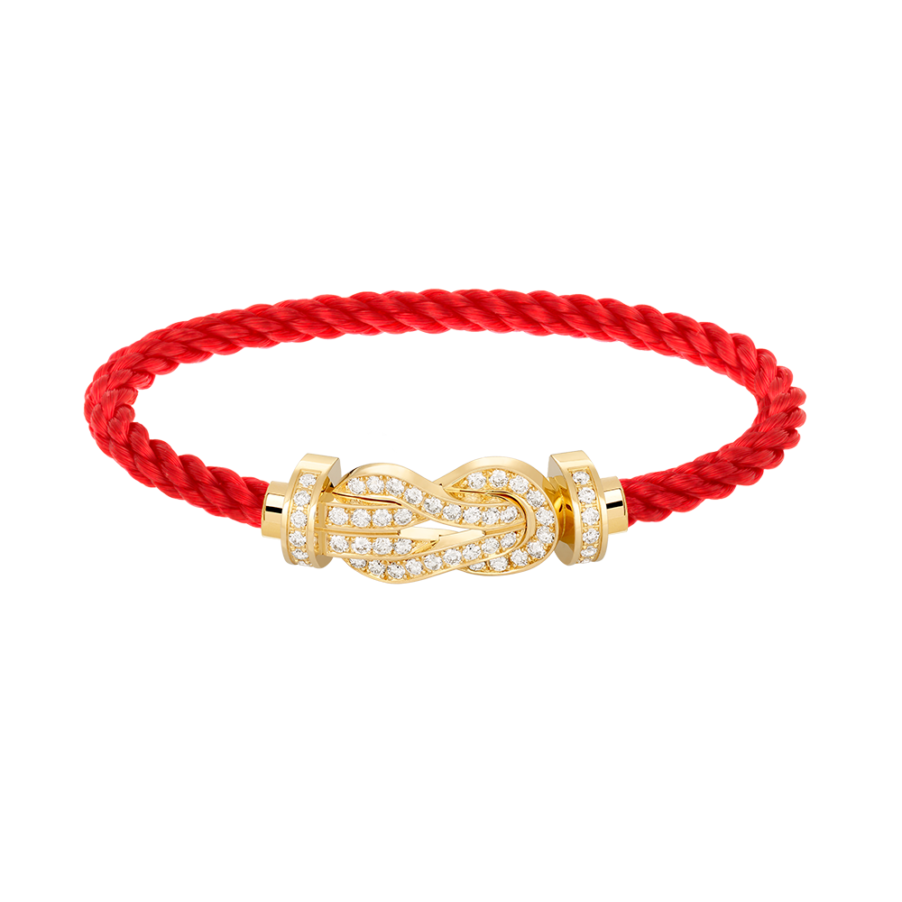 CHANCE LARGE 8 FIGURE BUCKLE FULLDIAMOND BRACELET GOLD