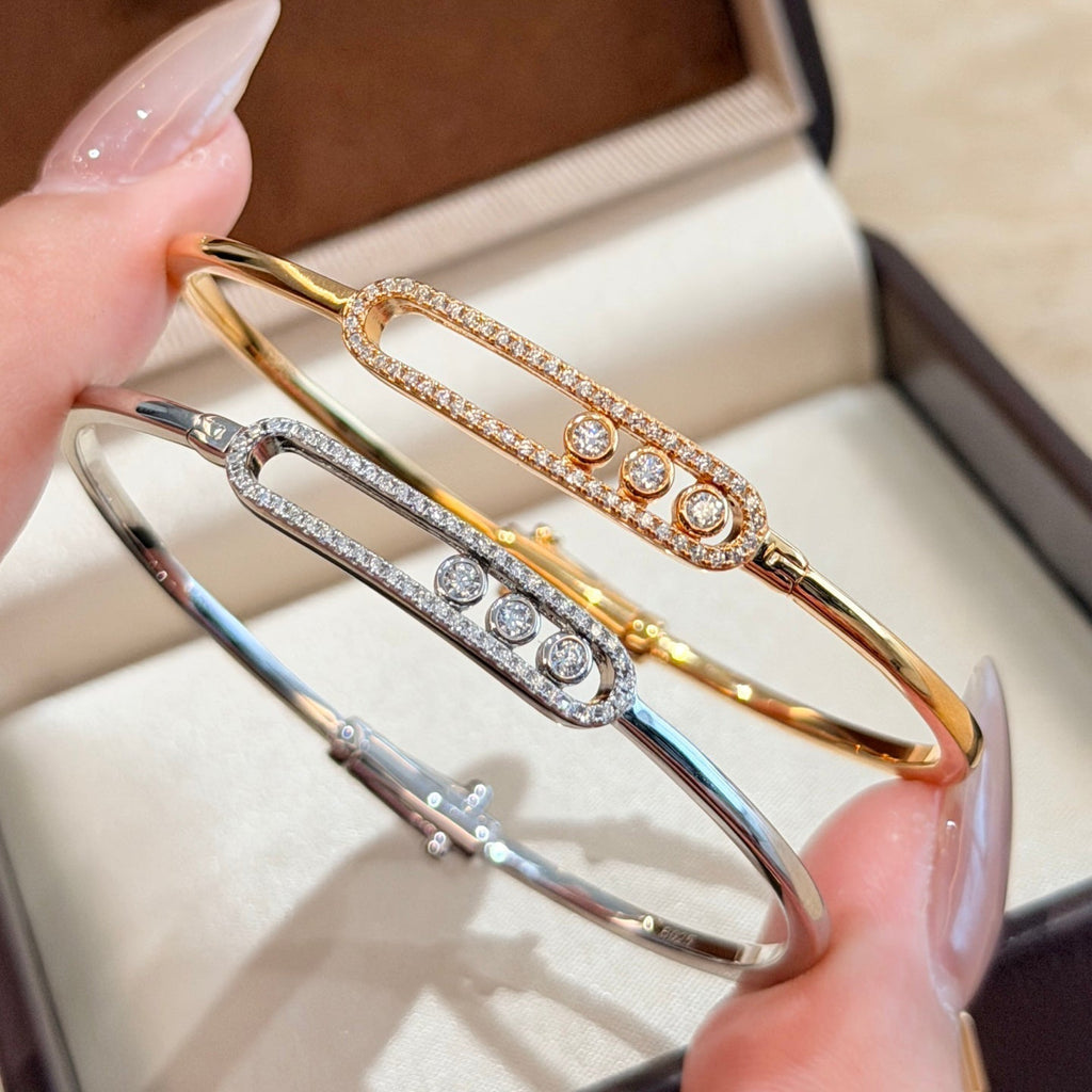 Move Pavé Diamond Bangle Bracelet M