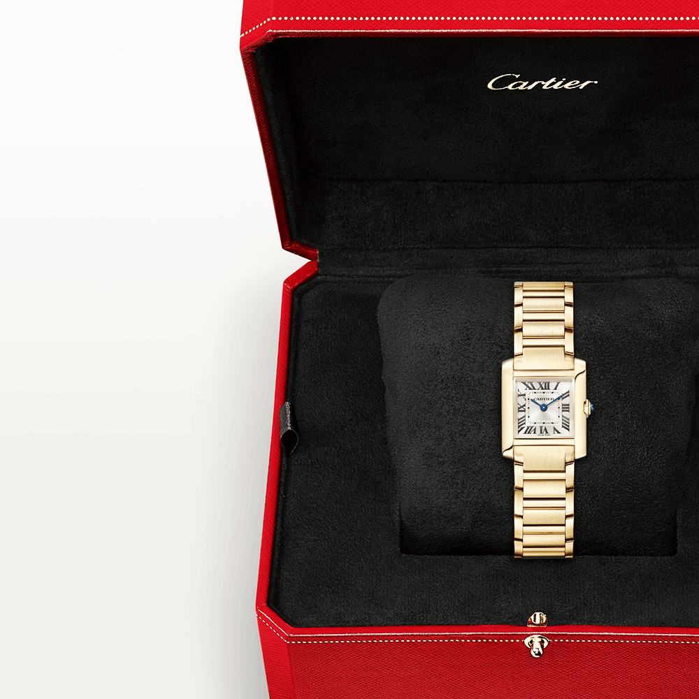 Tank Franaise Small 18ct Yellow Gold Ladies Bracelet Watch