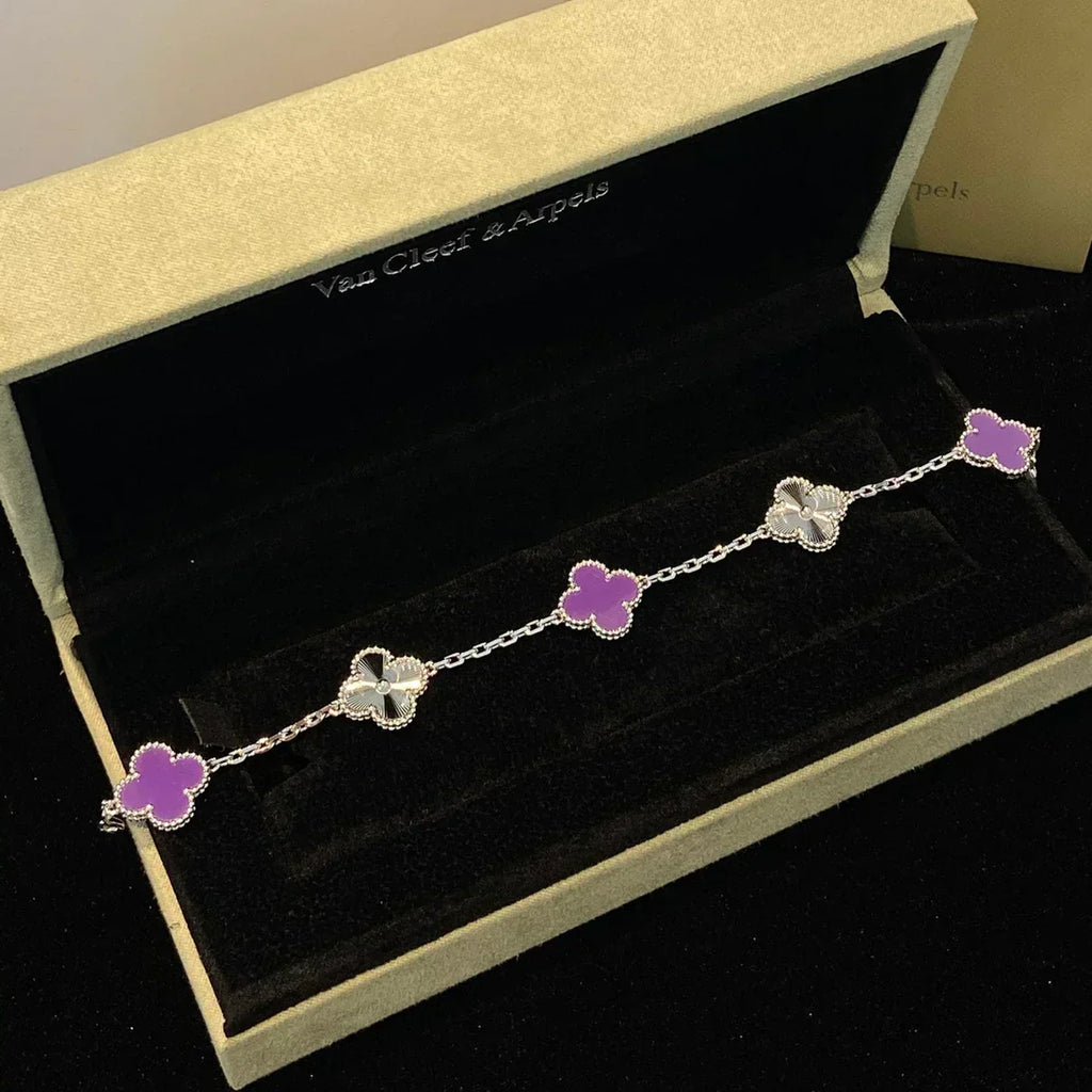 New  CLOVER 5 MOTIF VIOLET BRACELET COLLECTION