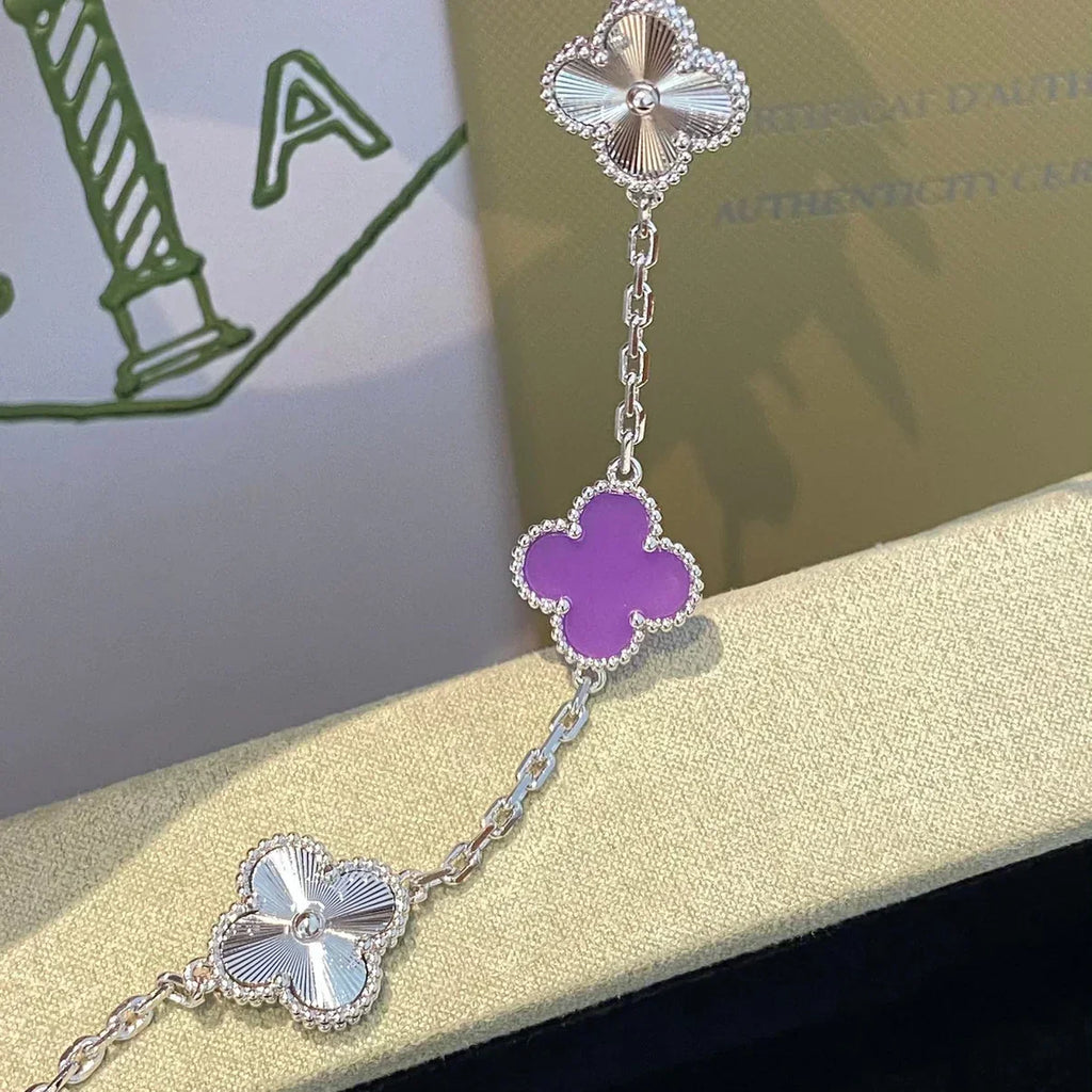 New  CLOVER 5 MOTIF VIOLET BRACELET COLLECTION