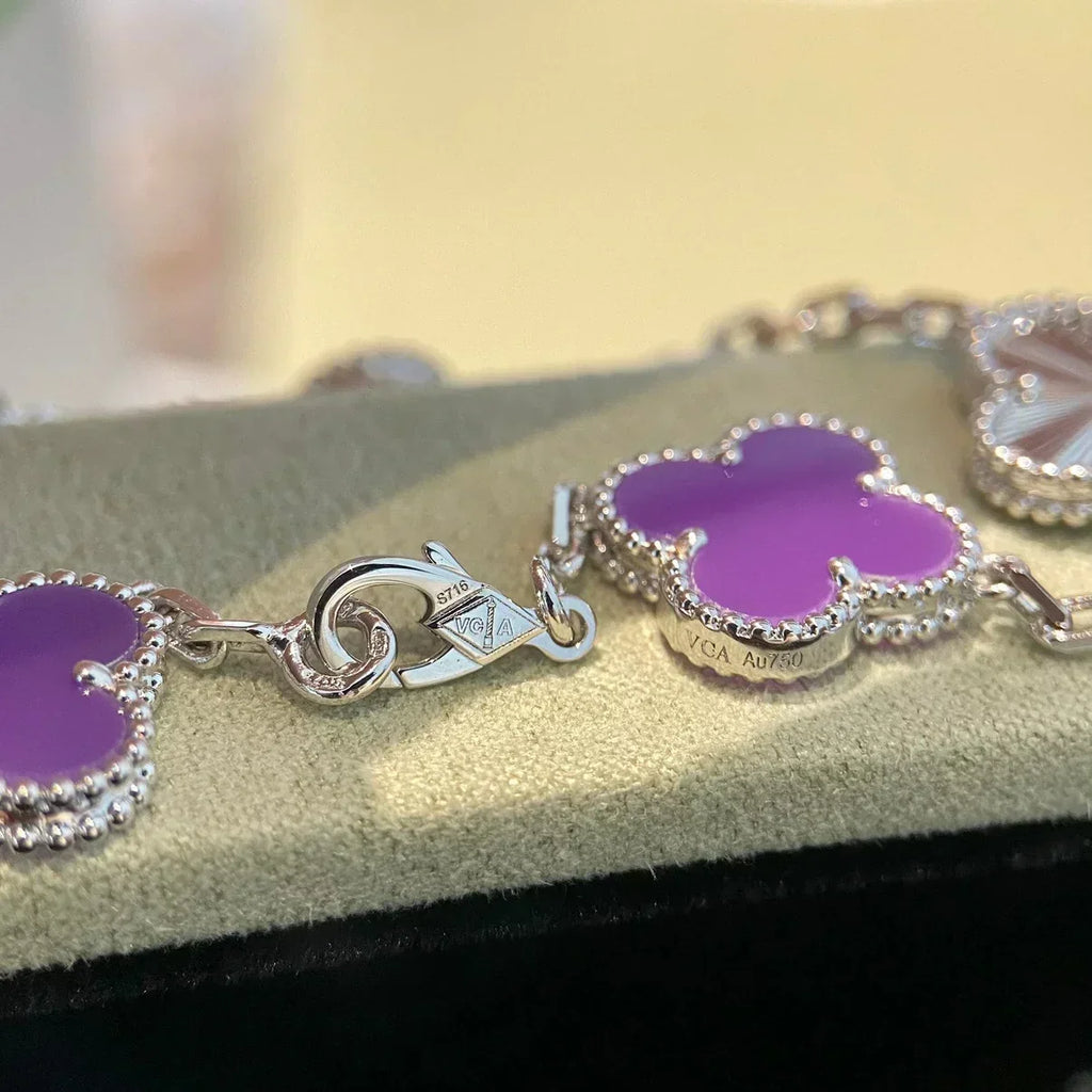 New  CLOVER 5 MOTIF VIOLET BRACELET COLLECTION