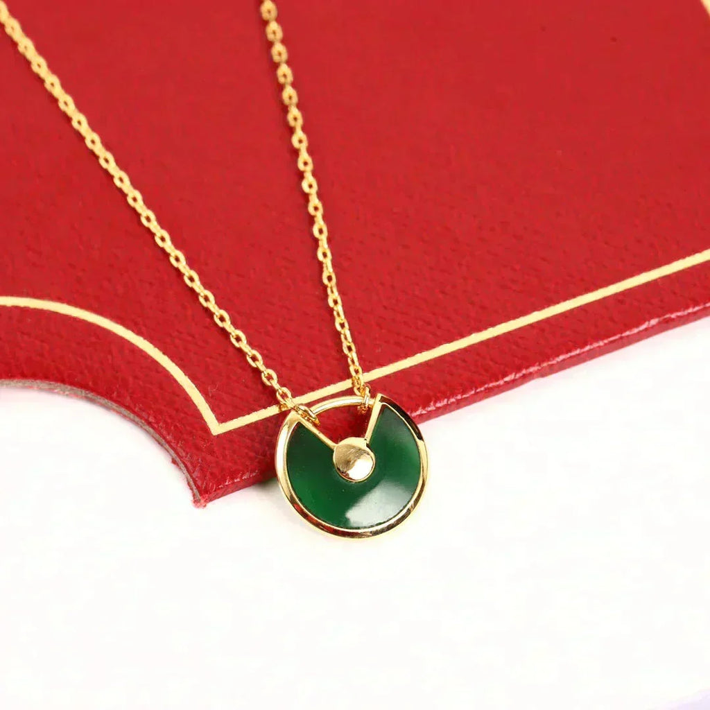 AMULETTE GOLD MALACHITE NECKLACE