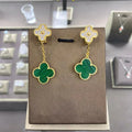 CLOVER  2 MOTIFS  DIAMOND  EARRINGS (MULTIPLE CHOICESç´