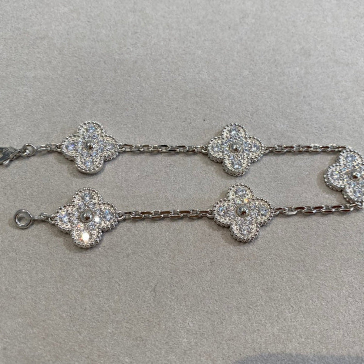 New  CLOVER 5 MOTIF FULL DIAMOND BRACELET COLLECTION