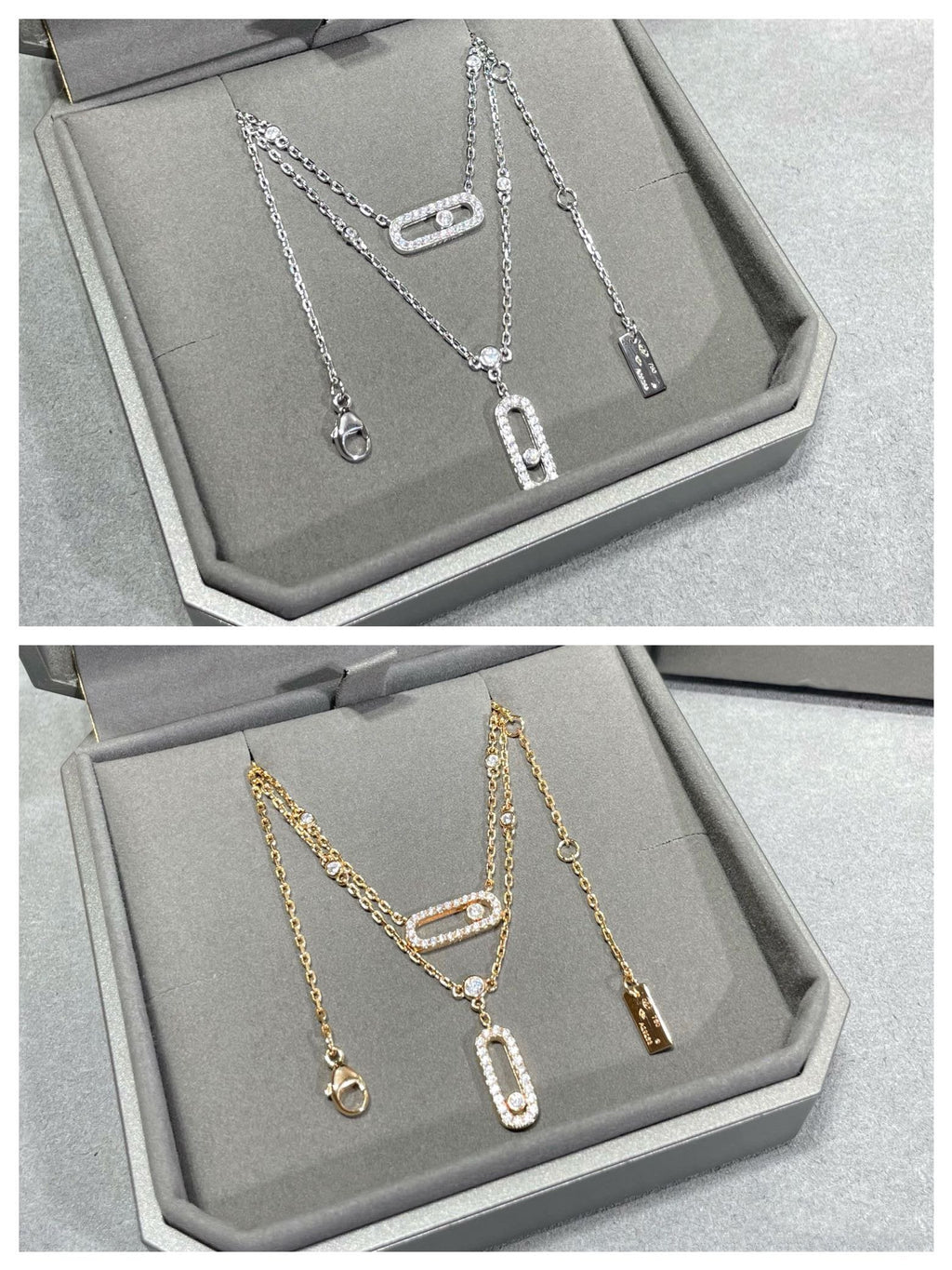 MOVE 2 ROW DIAMOND NECKLACE