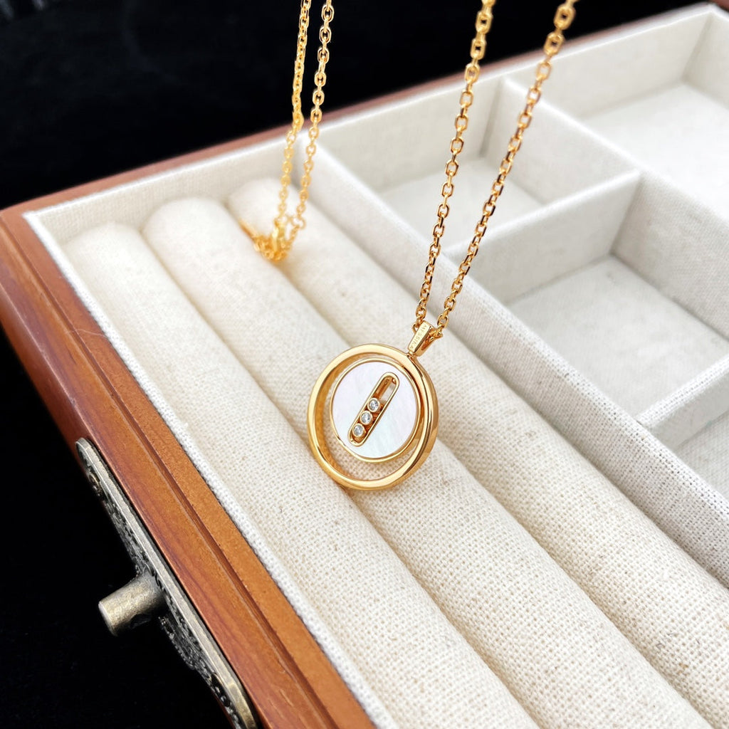 Mystic  MOVE MOP PINK GOLD NECKLACE