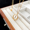 Mystic  MOVE MOP PINK GOLD NECKLACE