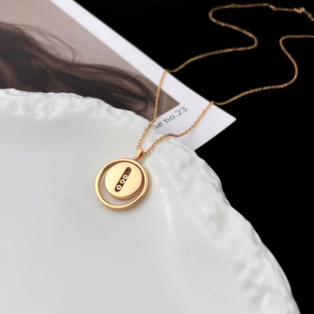 Mystic  MOVE MOP PINK GOLD NECKLACE
