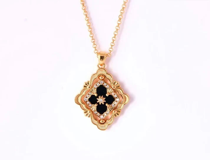B.C.L ENAMEL ROTATING SINGLE-DIAMOND NECKLACE£¨Various colors£©