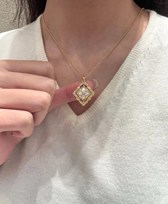 B.C.L ENAMEL ROTATING SINGLE-DIAMOND NECKLACE£¨Various colors£©