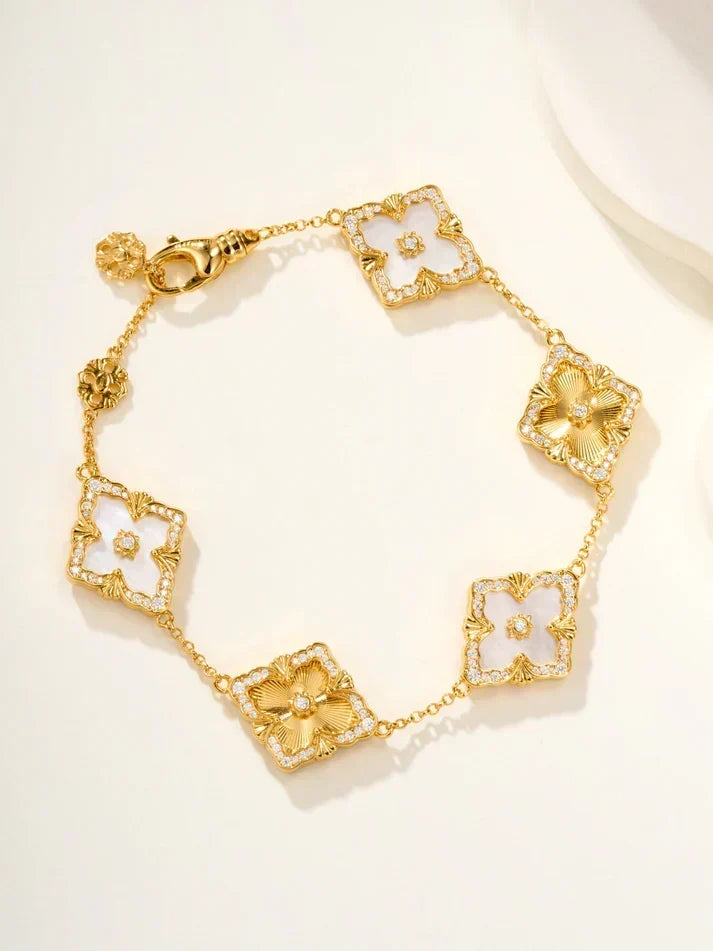 B.C.L ENAMELED Five-Flower Bracelet£¨Various Colors) BIG SIZE