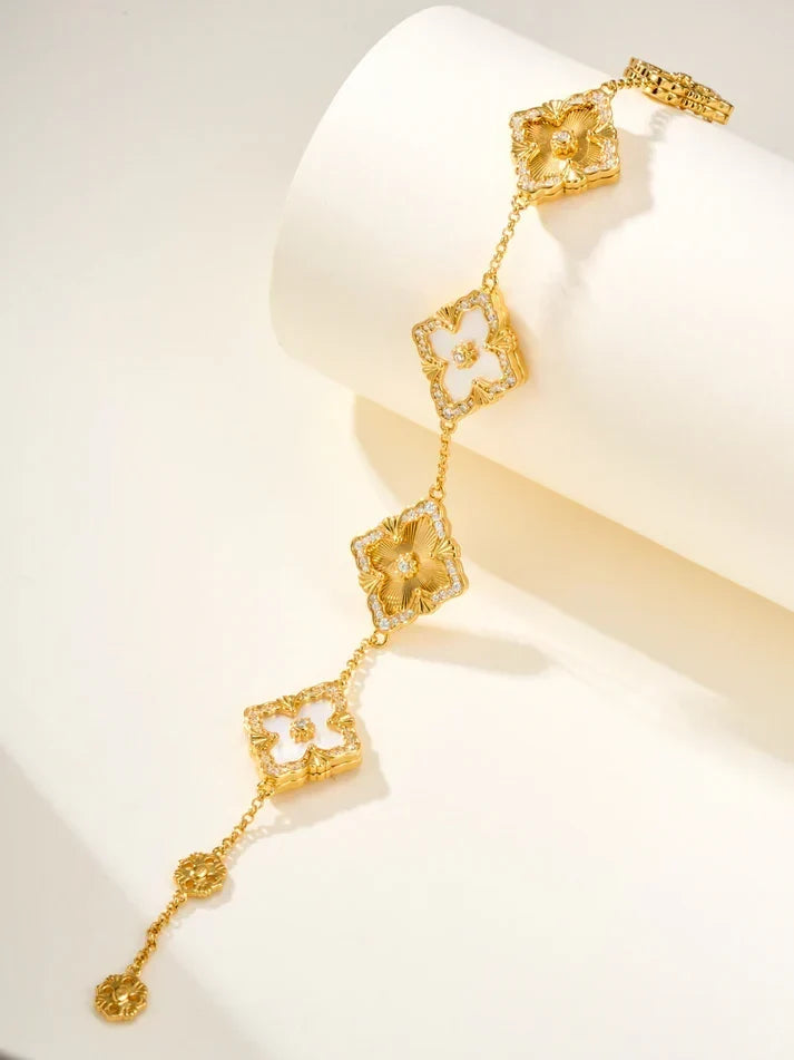 B.C.L ENAMELED Five-Flower Bracelet£¨Various Colors) BIG SIZE
