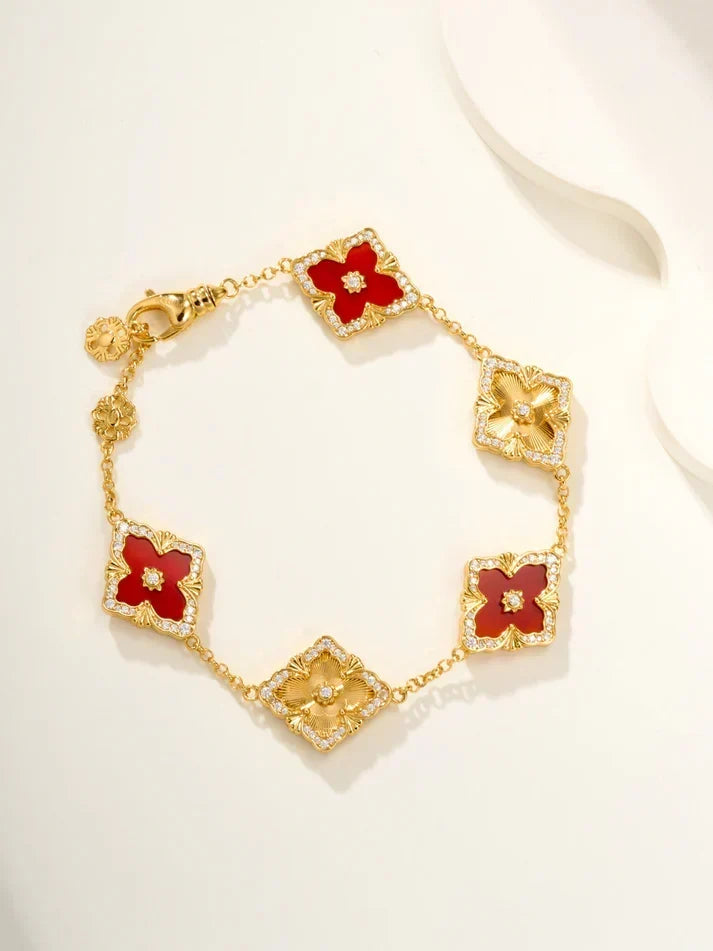 B.C.L ENAMELED Five-Flower Bracelet£¨Various Colors) BIG SIZE