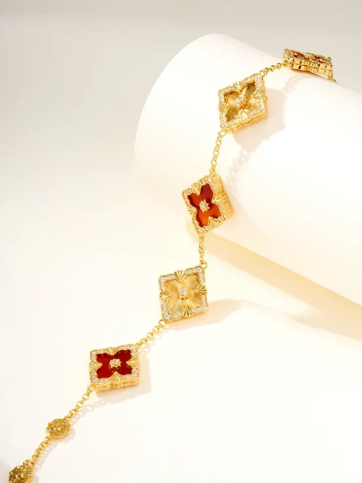 B.C.L ENAMELED Five-Flower Bracelet£¨Various Colors) BIG SIZE