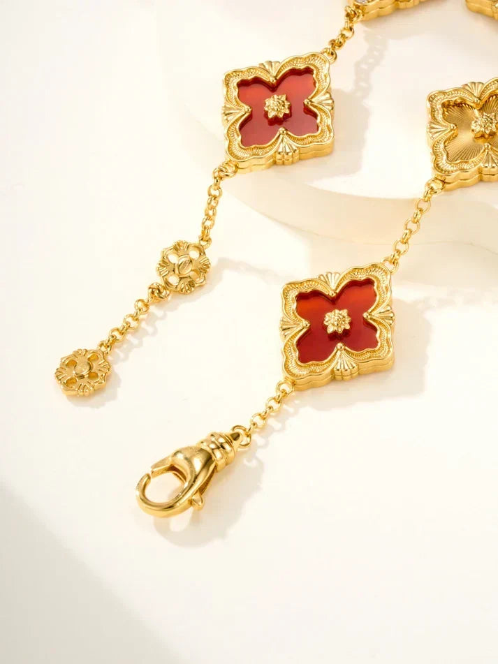 B.C.L ENAMELED Five-Flower Bracelet£¨Various Colors) BIG SIZE