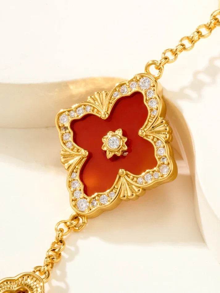 B.C.L ENAMELED Five-Flower Bracelet£¨Various Colors) BIG SIZE