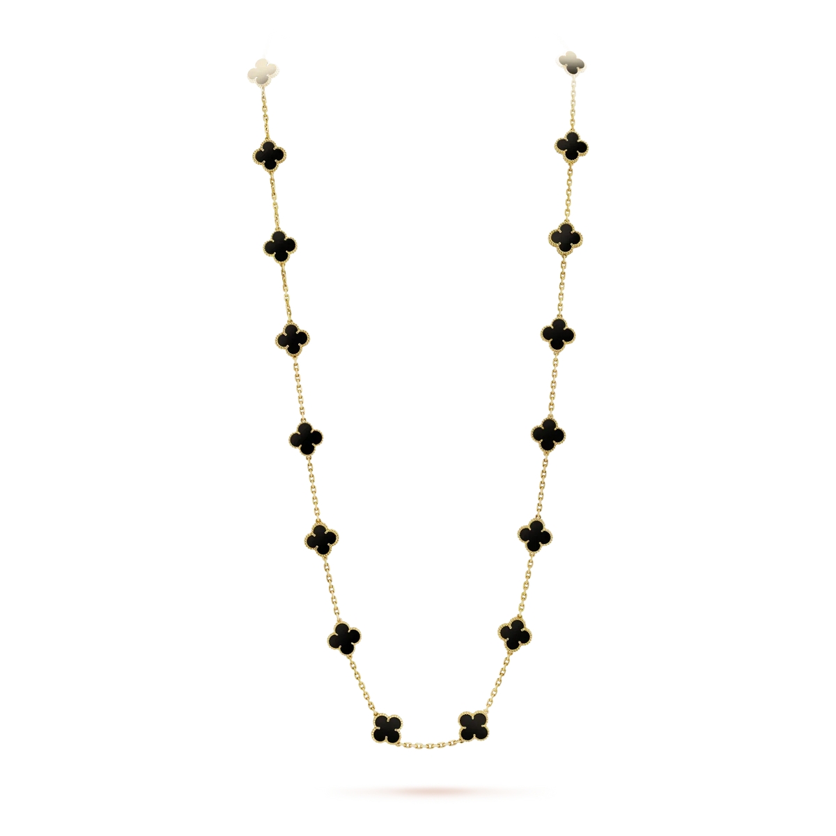CLOVER 20 MOTIFS ONYX NECKLACE