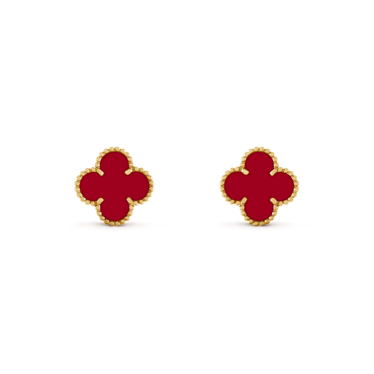 CLOVER MEDIUM 1 MOTIFS CARNELIAN  EARRINGS