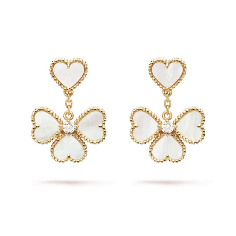 CLOVER SWEET WHITE MOP EARRINGS