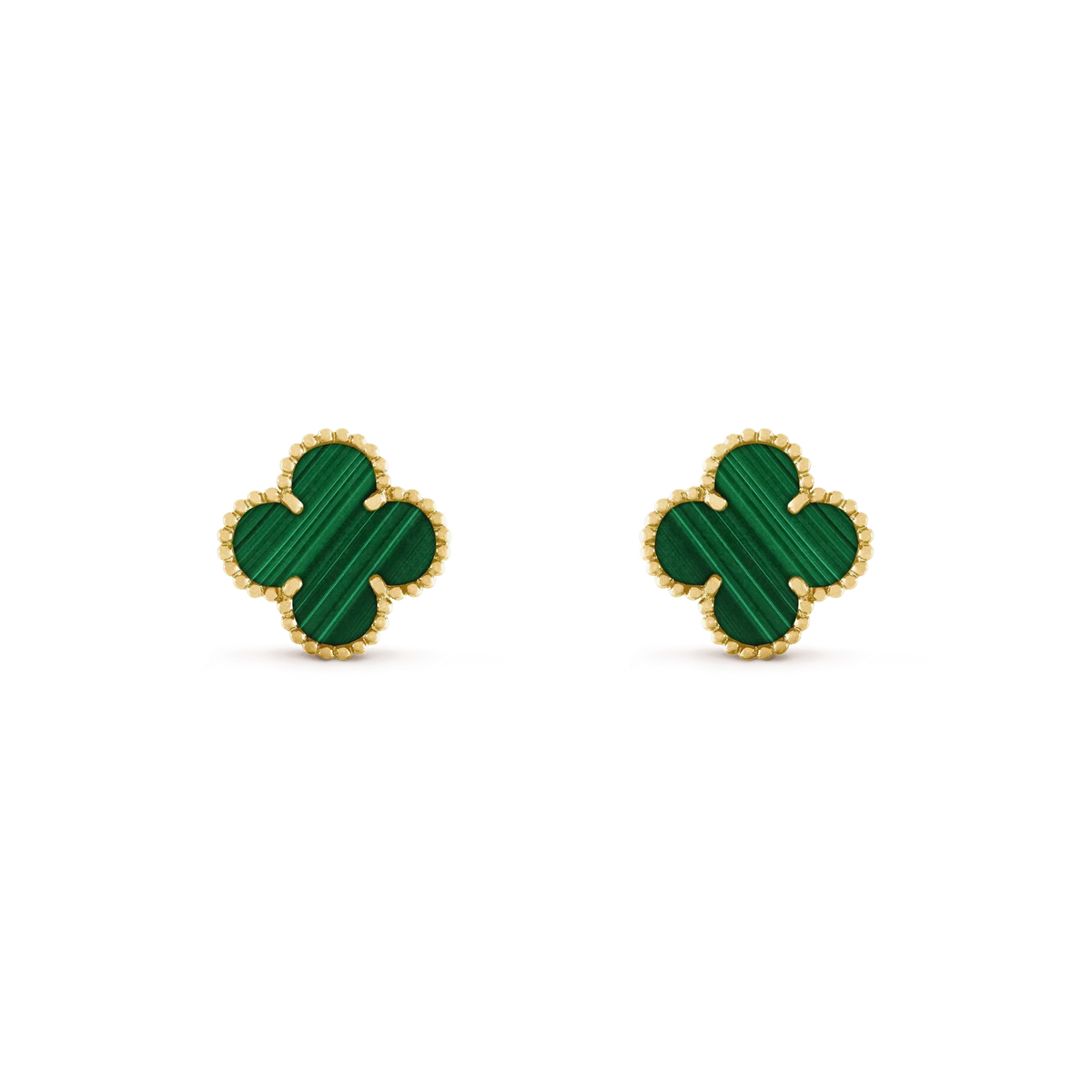 CLOVER MEDIUM 1 MOTIFS MALACHITE  EARRINGS