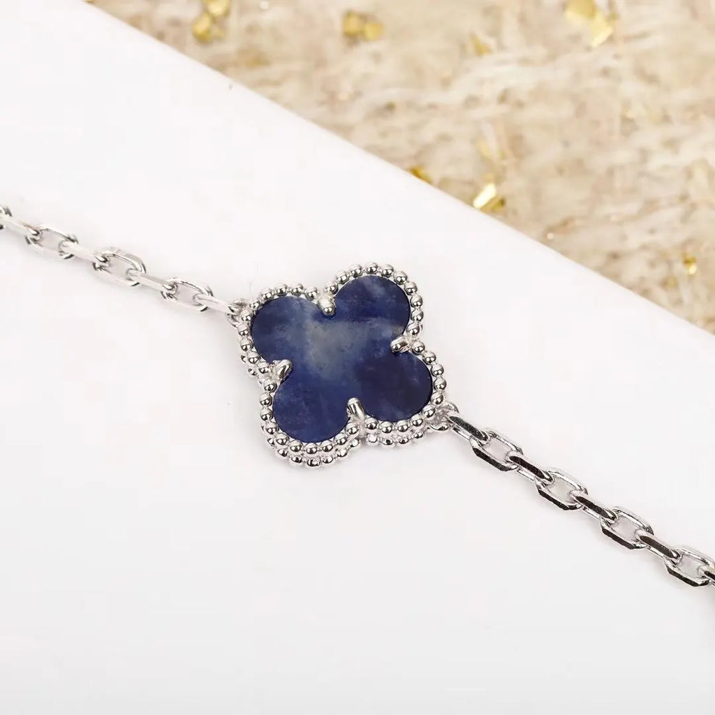 Van Cleef & Arpels Four Leaf Clover Pietersite Bracelet