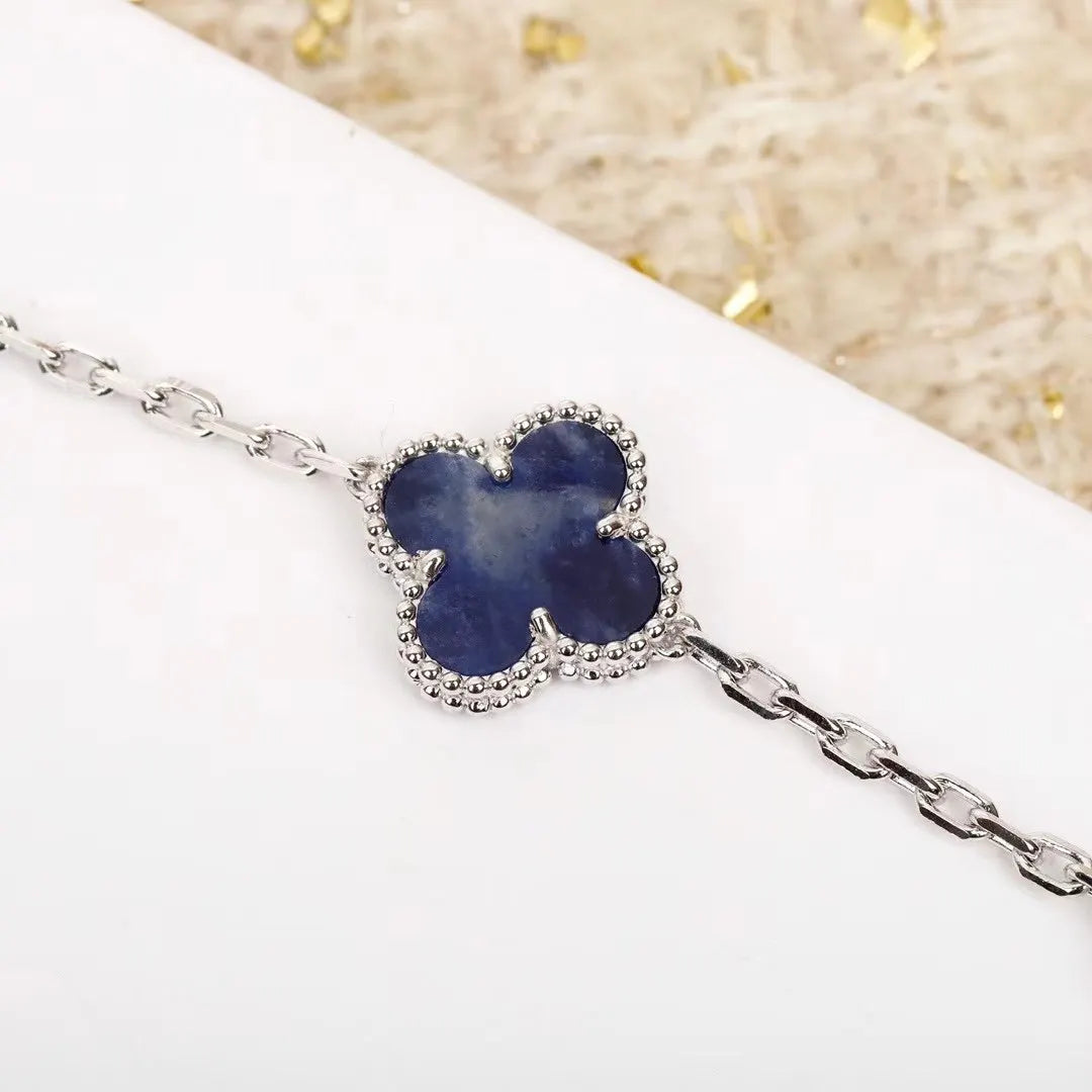 Van Cleef & Arpels Four Leaf Clover Pietersite Bracelet
