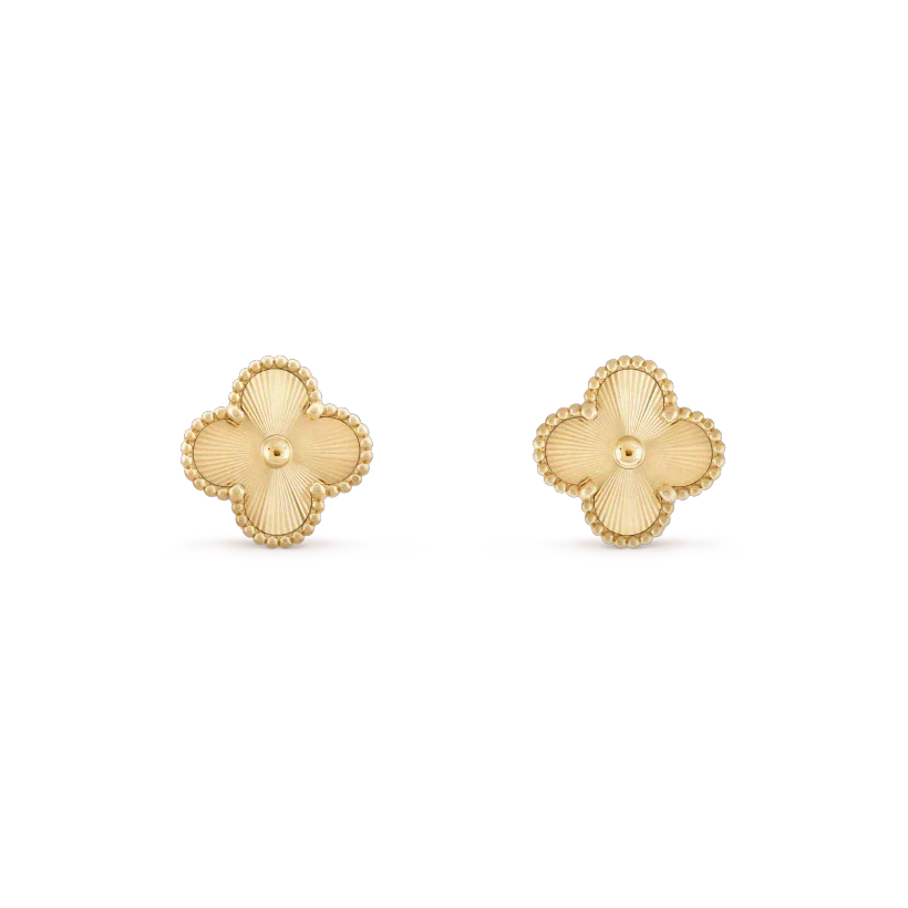 CLOVER MINI 9.5MM LASER EARRINGS