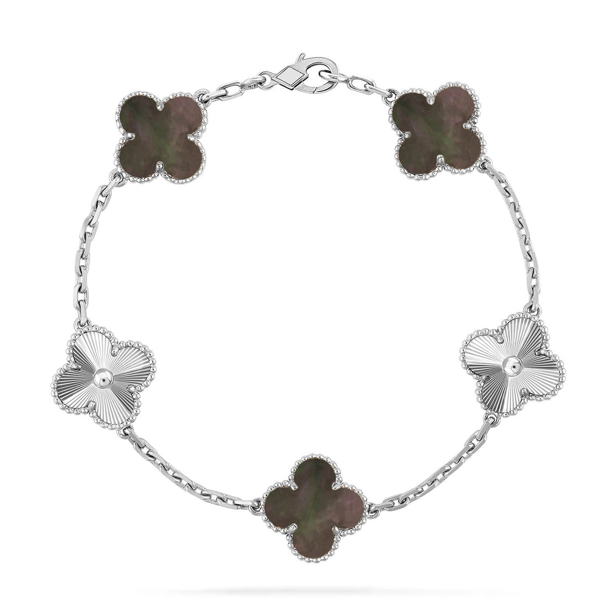 New CLOVER 5 MOTIF GRAY MOP BRACELET COLLECTION