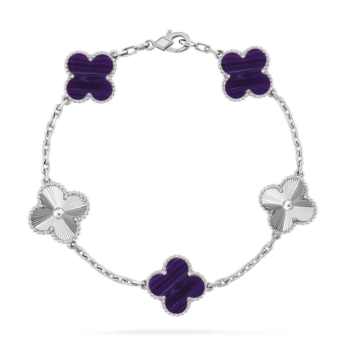 New CLOVER 5 MOTIF PURPLE STRIPES BRACELET COLLECTION