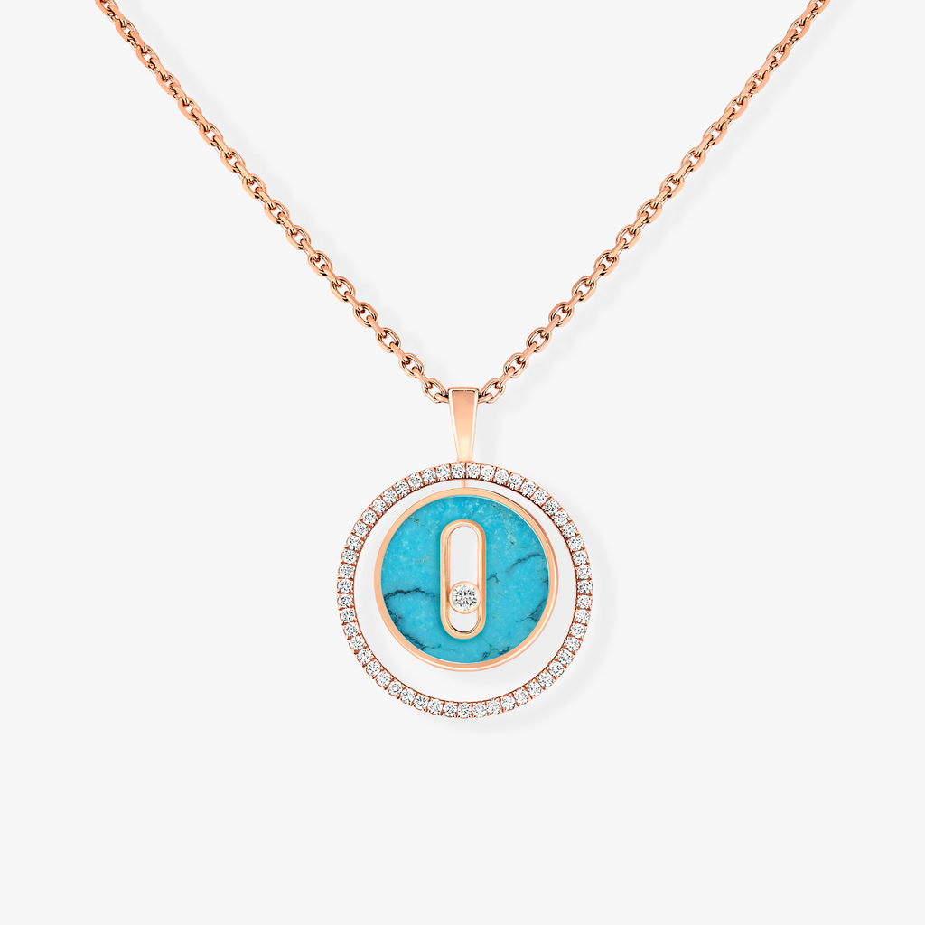 MOVE 1 DIAMOND TURQUOISE PINK GOLD DIAMOND NECKLACE