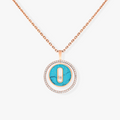 MOVE 1 DIAMOND TURQUOISE PINK GOLD DIAMOND NECKLACE
