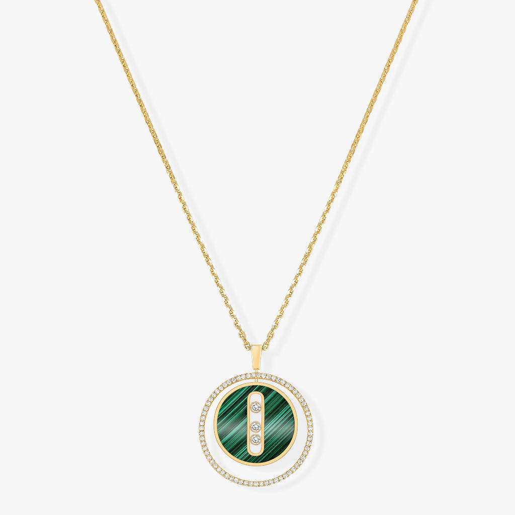 MOVE 3 DIAMOND MALACHITE GOLD DIAMOND NECKLACE
