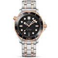 Seamaster Diver 300m 42mm Black Dial Two-Tone Men's Bracelet Watch