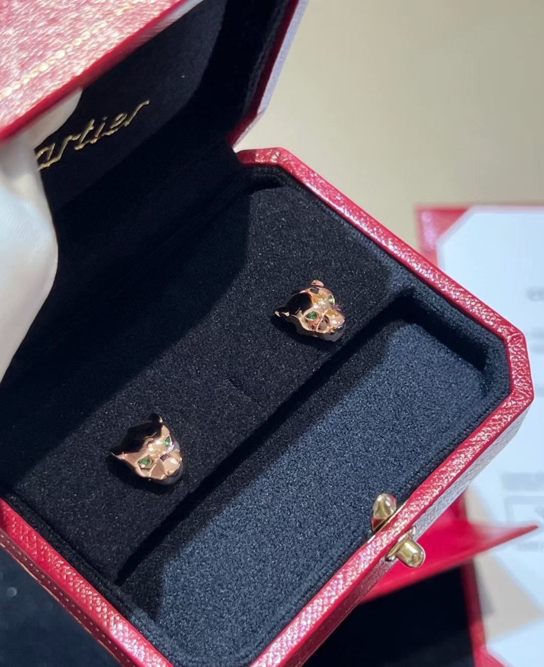 CHRRTAH-PRINT STUD EARRINGS, THREE COLORS