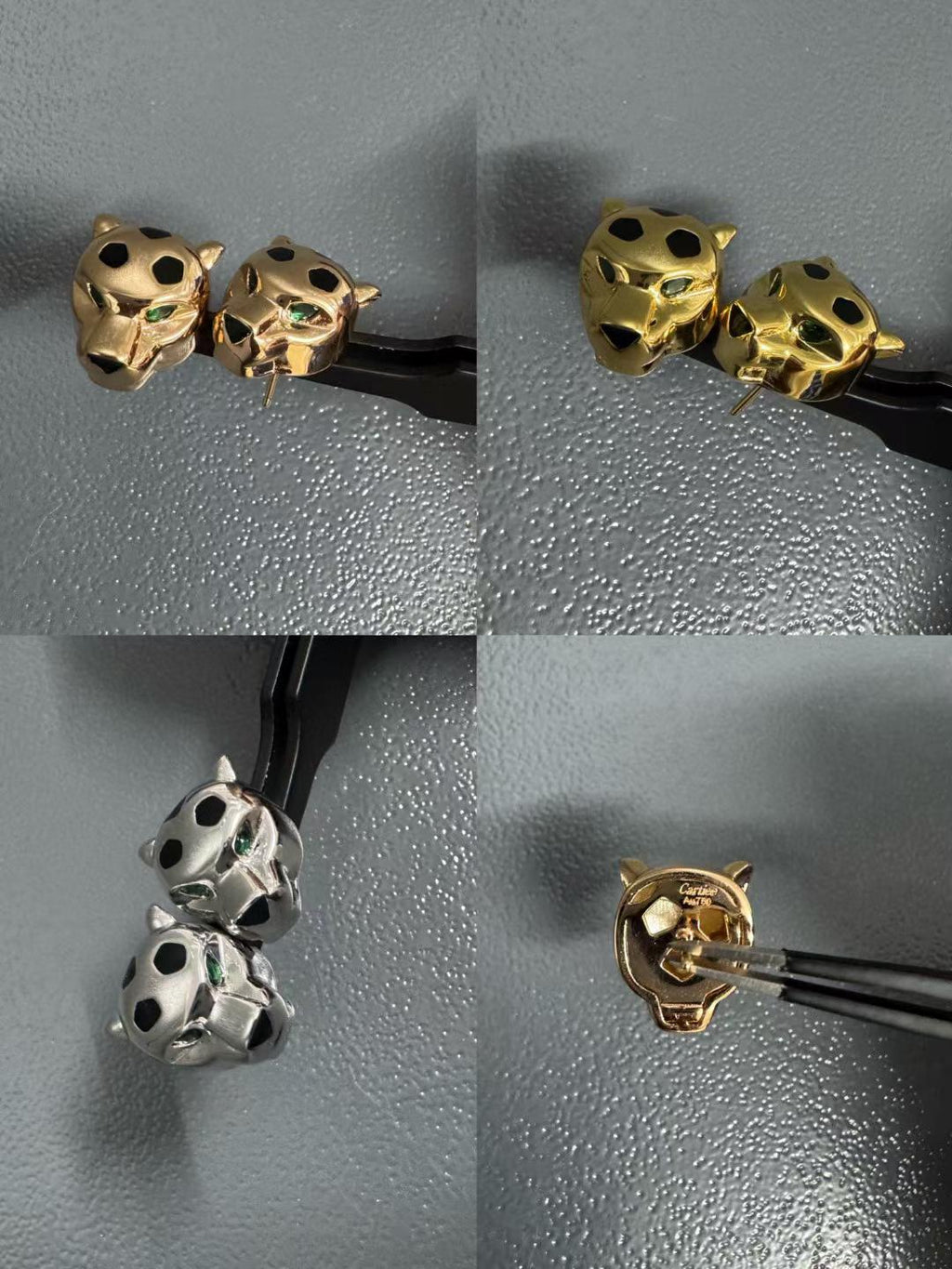 CHRRTAH-PRINT STUD EARRINGS, THREE COLORS