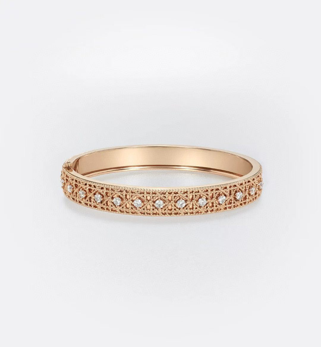2026 WOVEN-PATTERN BRACELET SET WITH FULL DIAMOND INLAY THREE-COLORS