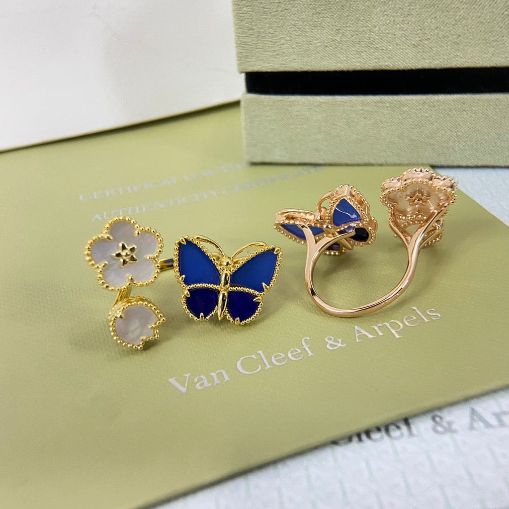 2026 NEW MODEL SPRING LUCKY 3 MOTIF GOLD RING