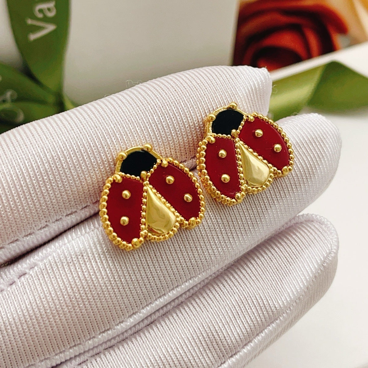 LUCKY LADYBUG EARRINGS