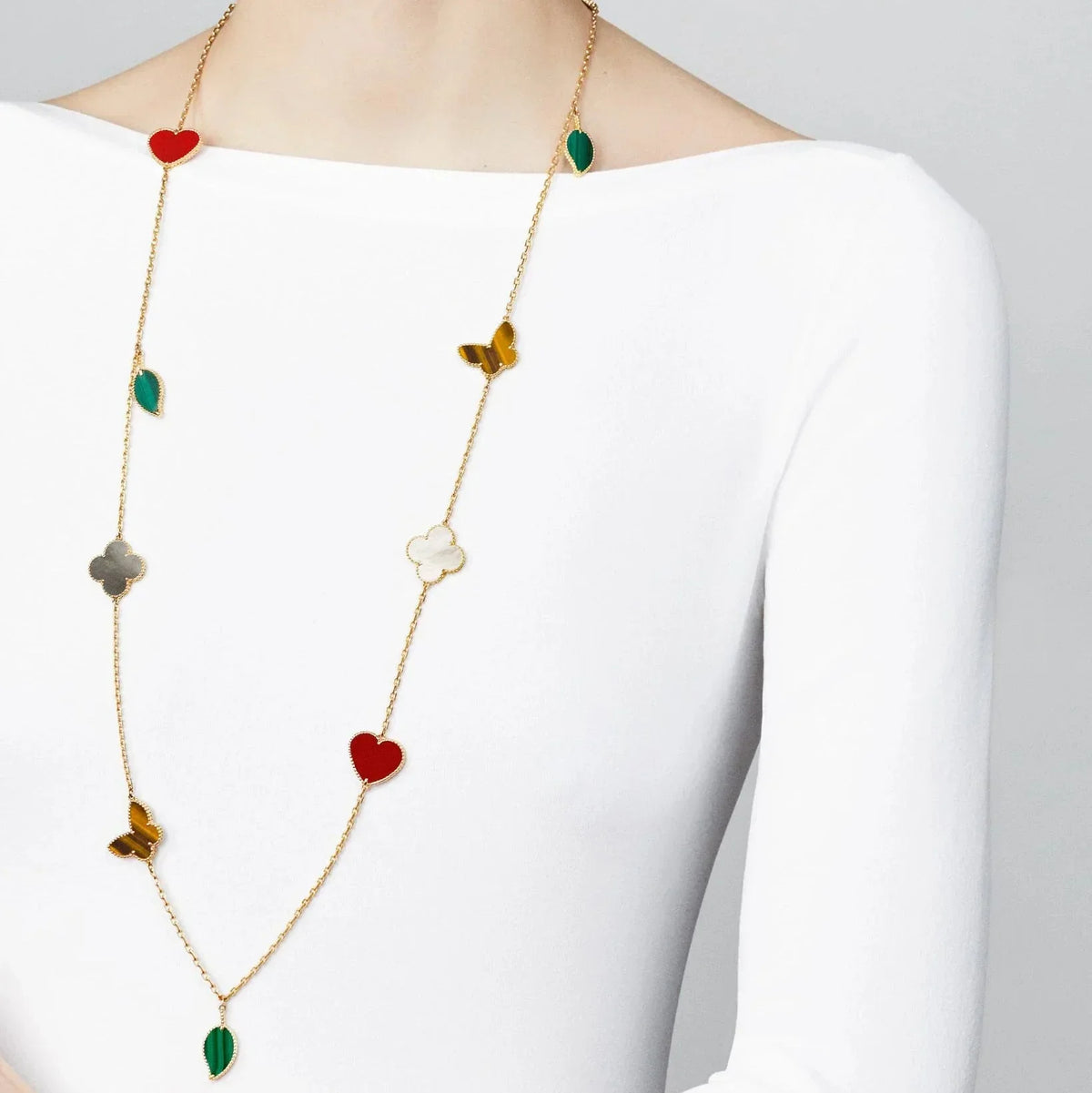 Lucky Alhambra Long Necklace-12 Designs