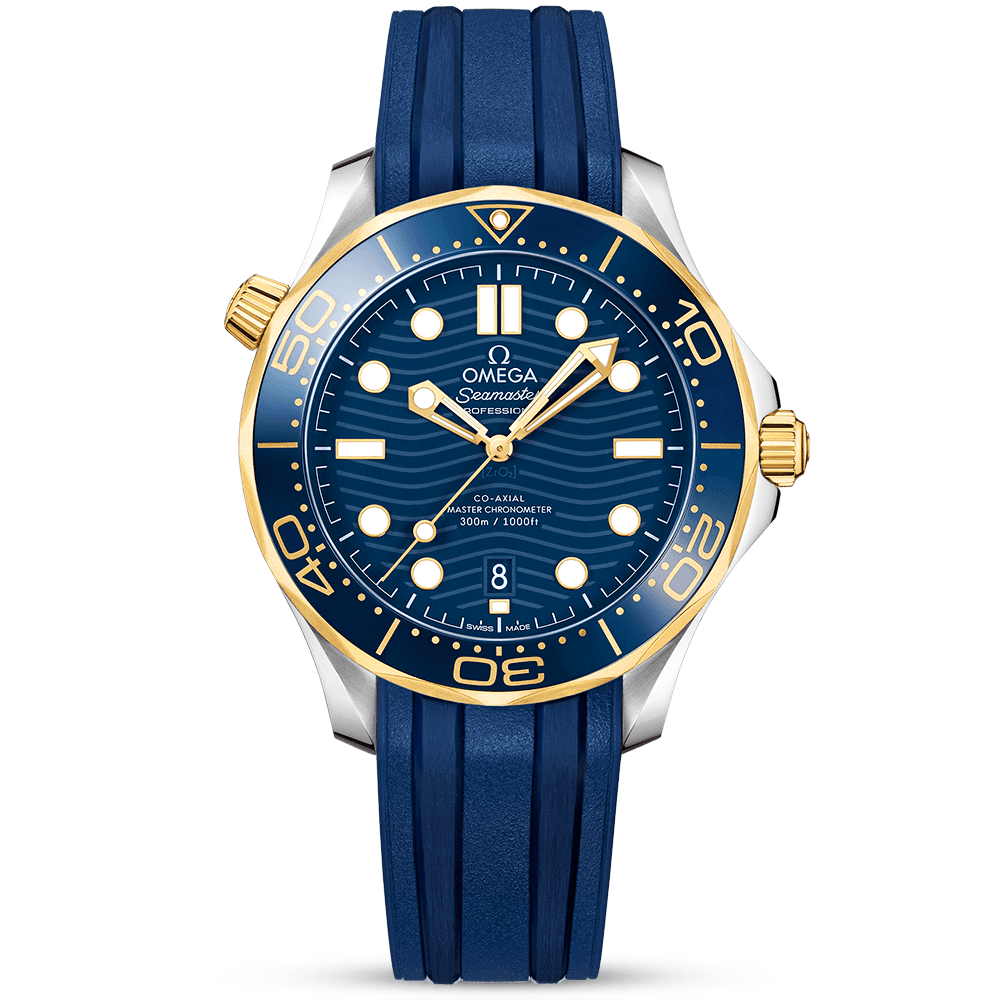 Seamaster Diver 300m 18ct Yellow Gold & Steel 42mm Blue Dial Men's Watch