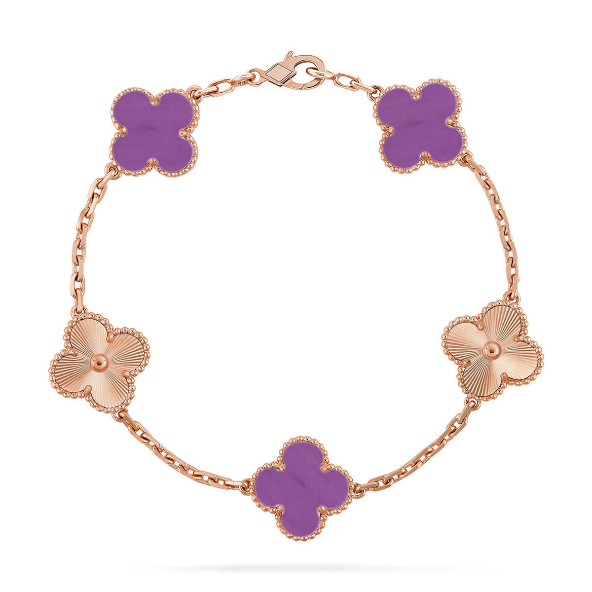 New  CLOVER 5 MOTIF VIOLET BRACELET COLLECTION