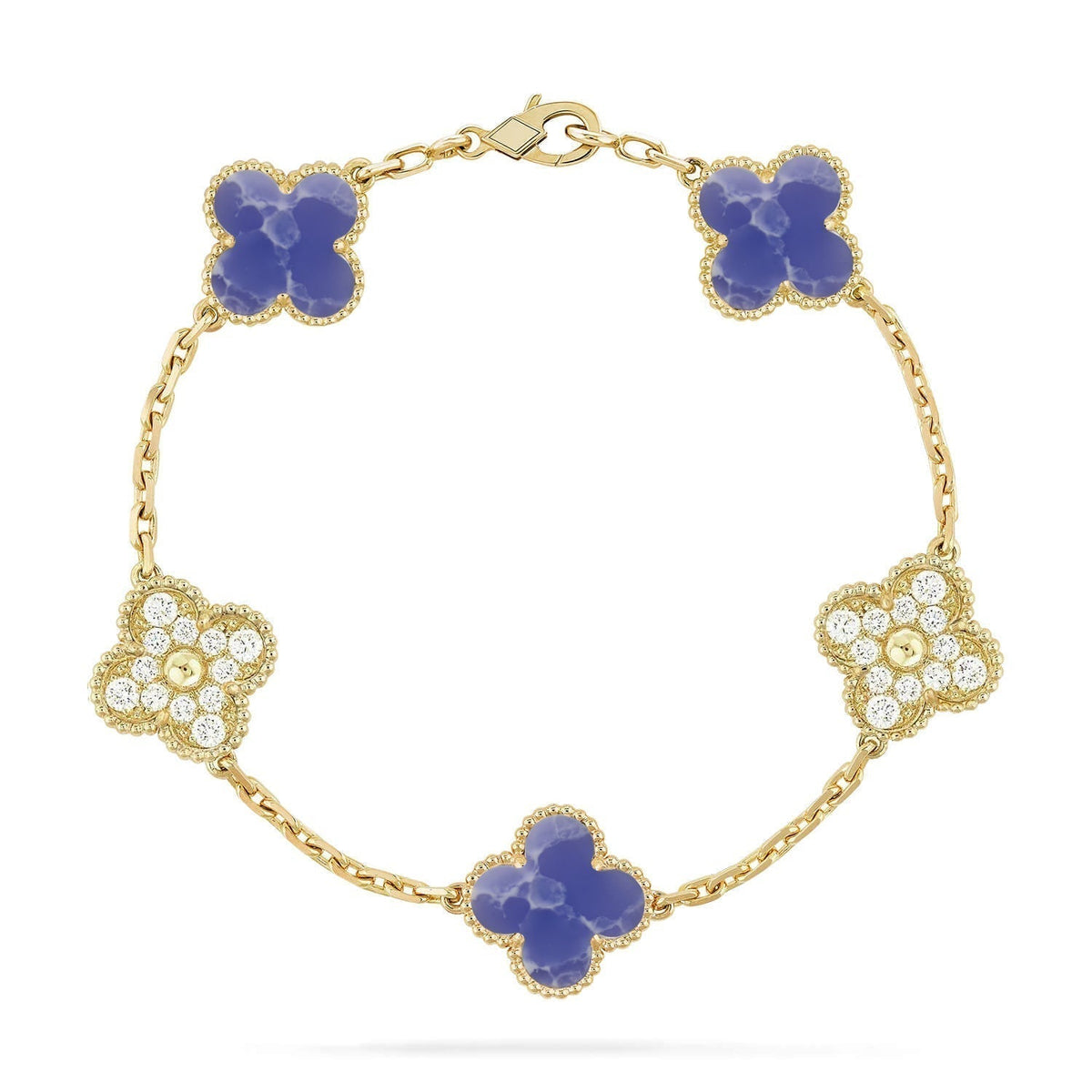New CLOVER 5 MOTIF BLUE VEINS BRACELET COLLECTION